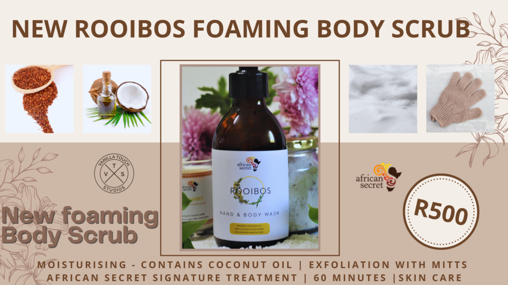 Foaming Rooibos Body Scrub African Secret 07 Sep 2024 Website Banner